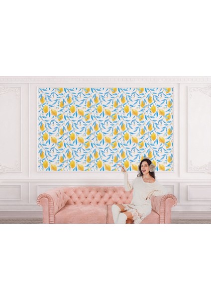 Tshp SERI001 Limon Ağacı Desenli Duvar KAĞIDI-5752