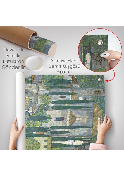 Gustav Klimt - Cassone'deki Kilise Selvili Manzara Duvar ÖRTÜSÜ-8095 indirimleri