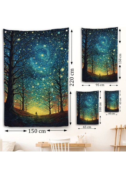 Vincent Van Gogh Tarzı Yıldızlı Gece Duvar ÖRTÜSÜ-7533 fırsatları