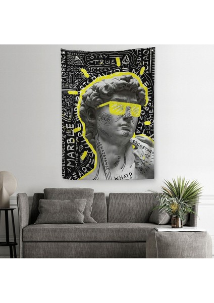 Michelangelo Buonarroti Davud Pop Art Duvar ÖRTÜSÜ-HALISI-6376