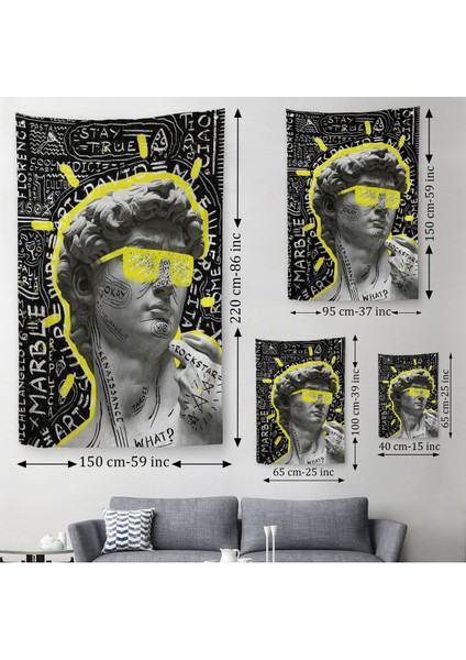 Michelangelo Buonarroti Davud Pop Art Duvar ÖRTÜSÜ-HALISI-6376 modelleri