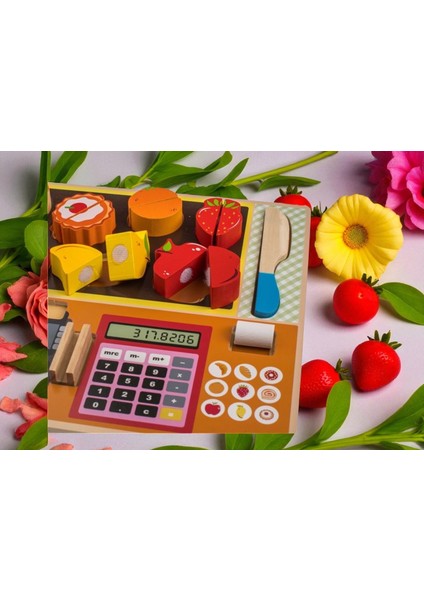 Ahşap Meyve Sebze Yer Bulma Kesme Kasiyer Hesaplama Oyuncağı Zeka Gelişimi fiyatları