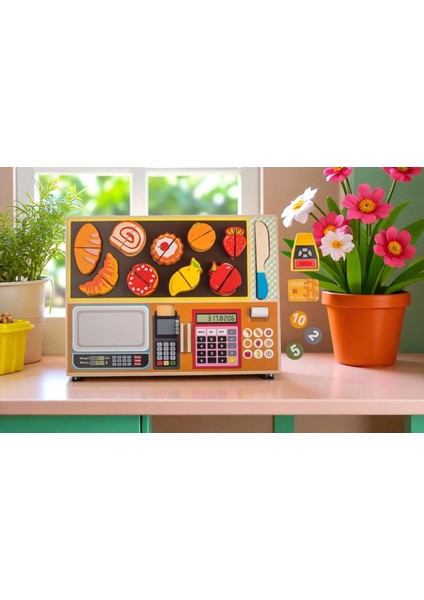 Ahşap Meyve Sebze Yer Bulma Kesme Kasiyer Hesaplama Oyuncağı Zeka Gelişimi modelleri