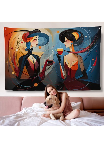 Kandinsky Tarzı Güzel Kadınlar Duvar ÖRTÜSÜ-7248