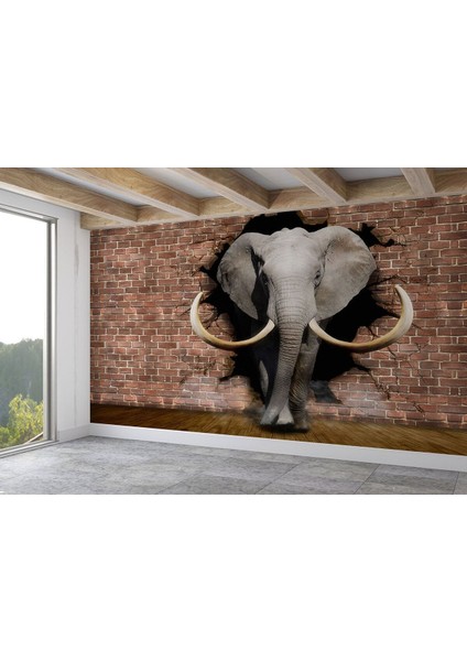 Duvardan Çıkan Fil Dekoratif Duvar KAĞIDI-3620 fiyatları
