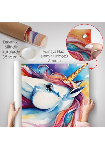 Sevimli Renkli Unicorn Duvar ÖRTÜSÜ-7919 indirimleri