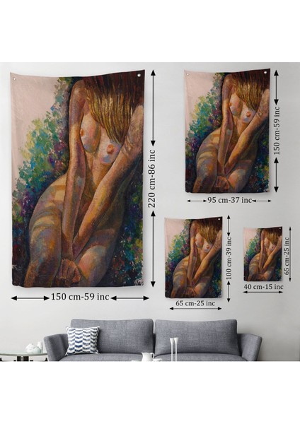 Çıplak Kız Yağlıboya Güzellik Sanatı Banyo Duvar Örtüsü - HALISI-5252 modelleri