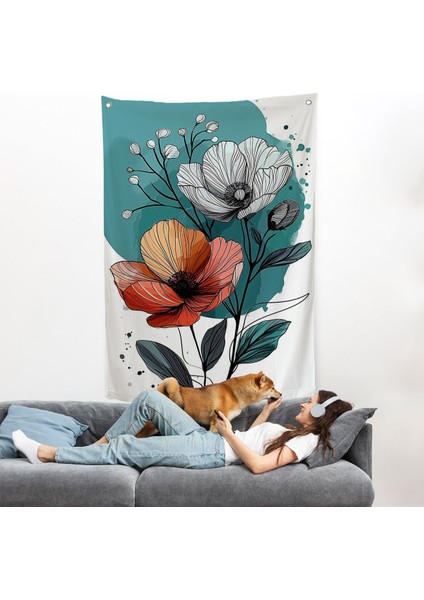 Haşhaş Çiçekleri Duvar ÖRTÜSÜ-7647