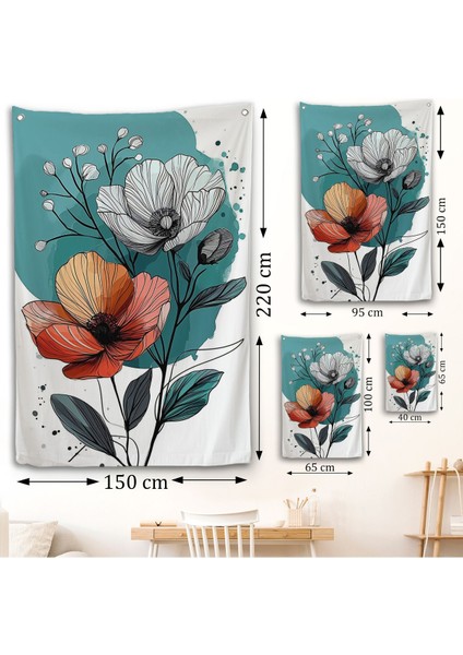 Haşhaş Çiçekleri Duvar ÖRTÜSÜ-7647 fırsatları