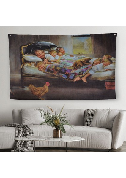 Mutluluğun Resmi Dianne Dengel'in Eseri Kanvas Duvar ÖRTÜSÜ-HALISI-6661