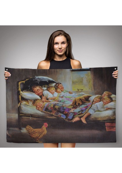 Mutluluğun Resmi Dianne Dengel'in Eseri Kanvas Duvar ÖRTÜSÜ-HALISI-6661 fiyatları