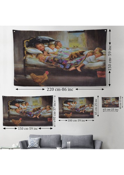 Mutluluğun Resmi Dianne Dengel'in Eseri Kanvas Duvar ÖRTÜSÜ-HALISI-6661 modelleri