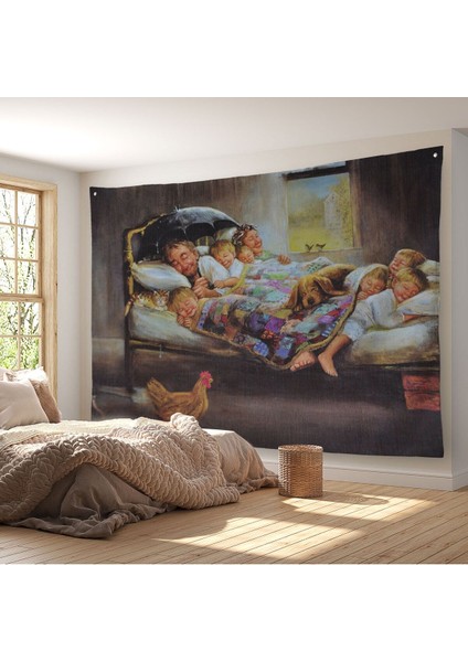 Mutluluğun Resmi Dianne Dengel'in Eseri Kanvas Duvar ÖRTÜSÜ-HALISI-6661