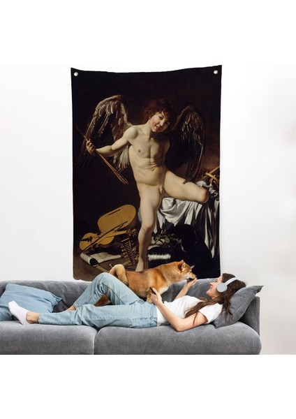 Caravaggio - Aşk Meleği/tanrısı Victor Duvar Örtüsü - Cupid As VICTOR-8060