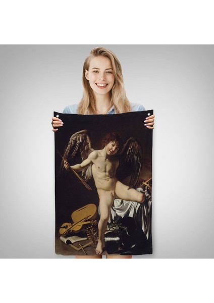 Caravaggio - Aşk Meleği/tanrısı Victor Duvar Örtüsü - Cupid As VICTOR-8060