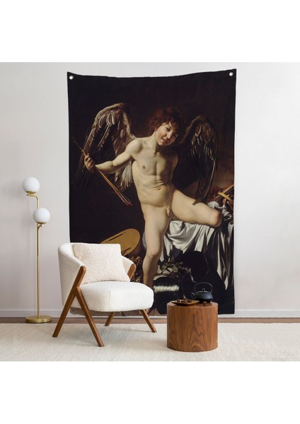 Caravaggio - Aşk Meleği/tanrısı Victor Duvar Örtüsü - Cupid As VICTOR-8060