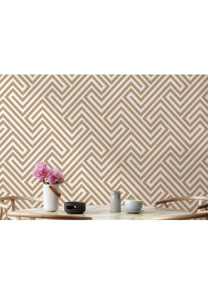 Pastel Renkli Geometrik Desenli Duvar KAĞIDI-5782 fırsatları