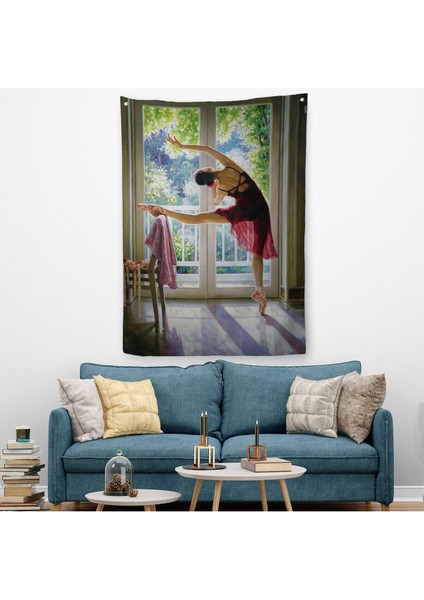 Bale Yapan Dansçı Kadın Duvar ÖRTÜSÜ-HALISI-6428