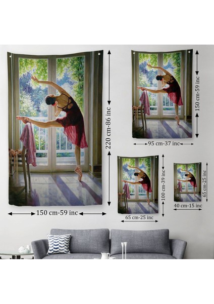 Bale Yapan Dansçı Kadın Duvar ÖRTÜSÜ-HALISI-6428 modelleri