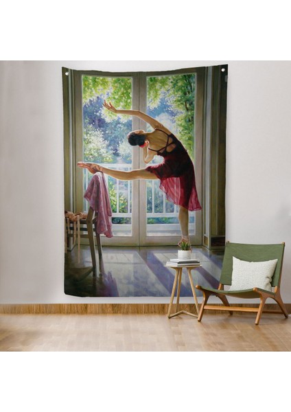 Bale Yapan Dansçı Kadın Duvar ÖRTÜSÜ-HALISI-6428