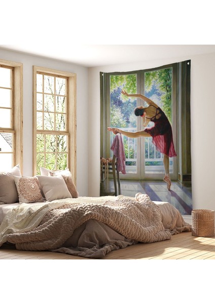 Bale Yapan Dansçı Kadın Duvar ÖRTÜSÜ-HALISI-6428