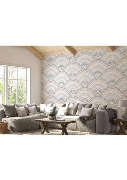 Pastel Renk Desenli Soft Duvar KAĞIDI-5521