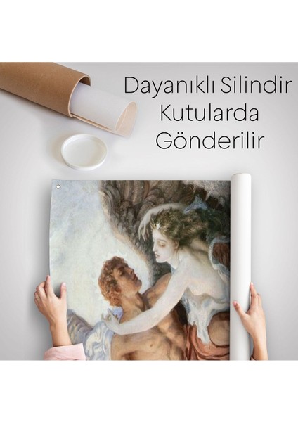 Gün Doğumu Yıldızı Herbert James Draper Dekoaratif Duvar Örtüsü - HALISI-6148 indirimleri