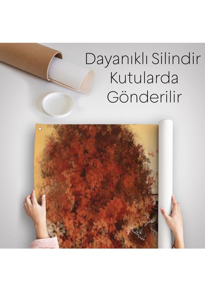 Yaprak Saçlı Afrikalı Ağaç Kadın Duvar Örtüsü - HALISI-6313 indirimleri