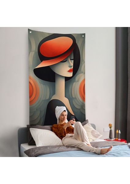 Vintage Güzel Kadın Duvar ÖRTÜSÜ-7543 fiyatları