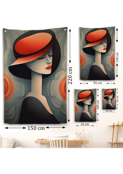 Vintage Güzel Kadın Duvar ÖRTÜSÜ-7543 fırsatları