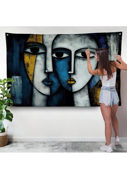 Soyut Yüzler Duvar ÖRTÜSÜ-7220 modelleri