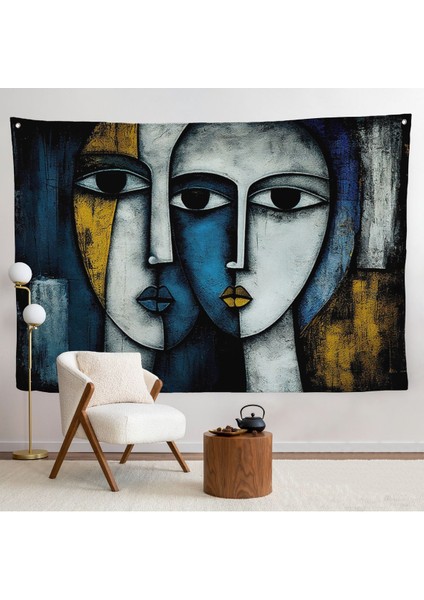 Soyut Yüzler Duvar ÖRTÜSÜ-7220