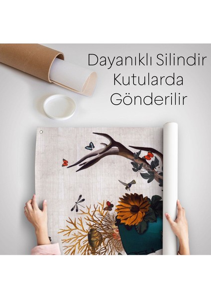Sürreal Şapkalı Geyik Dekoratif Duvar ÖRTÜSÜ-HALISI-6468 indirimleri