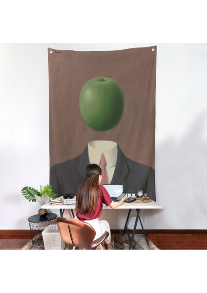 Rene Magritte - Soyut Sabit Fikir Duvar ÖRTÜSÜ-7343