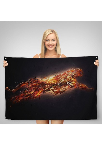 Renkli Koşan Çita Duvar Örtüsü Halısı Hayvan Duvar Sanatı Büyük Duvar Örtüsü Halısı 5380 fiyatları