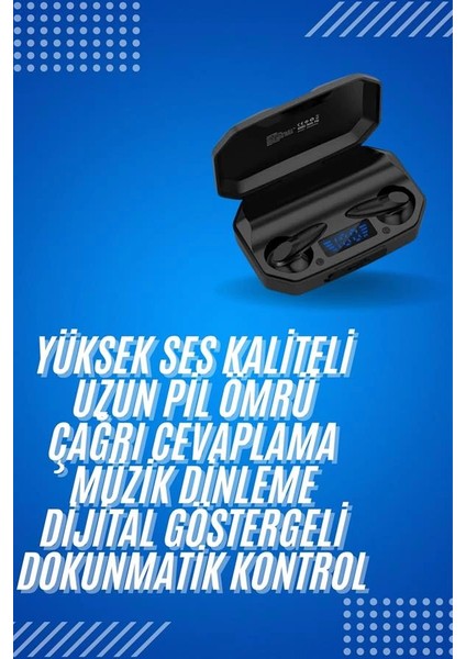 Rgb Işıklı Çift Mikrofonlu Siyah Profesyonel Oyuncu Kulaklığı Kablosuz Kulakiçi