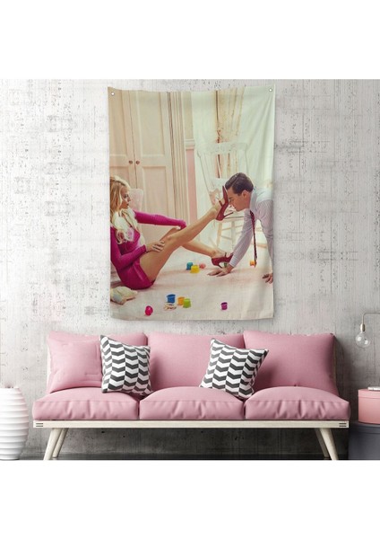 Leonardo Di Caprio ve Margot Robbie The Wolf Of Wall Street Filmi Duvar Örtüsü - HALISI-6036