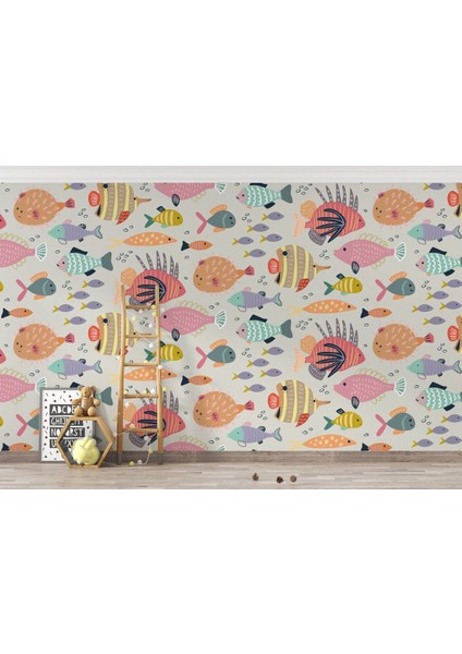 Renkli Balıklar Duvar KAĞIDI-5731 fiyatları