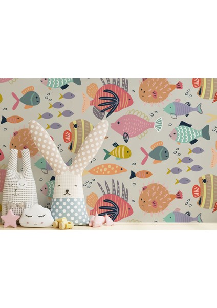 Renkli Balıklar Duvar KAĞIDI-5731 modelleri