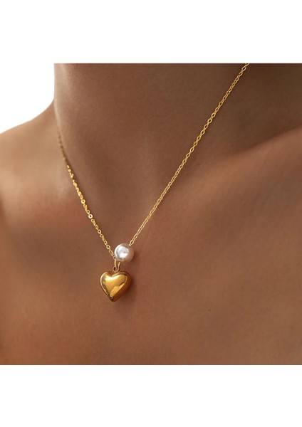 Gold Zincir Kalpli Kolye