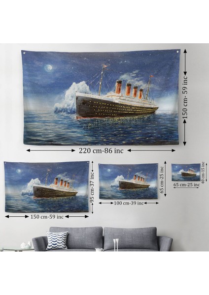 Titanik Gece Manzarası Duvar ÖRTÜSÜ-HALISI-1238 modelleri