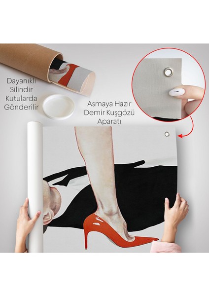 Uzun Bacaklı Kadının Altındaki Adam Duvar ÖRTÜSÜ-7199 indirimleri