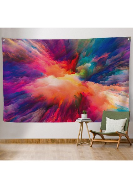 Duvar Örtüsü Soyut Renkli Kaliteli Kanvas Duvar HALISI-4000