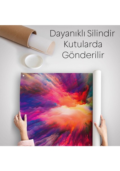 Duvar Örtüsü Soyut Renkli Kaliteli Kanvas Duvar HALISI-4000