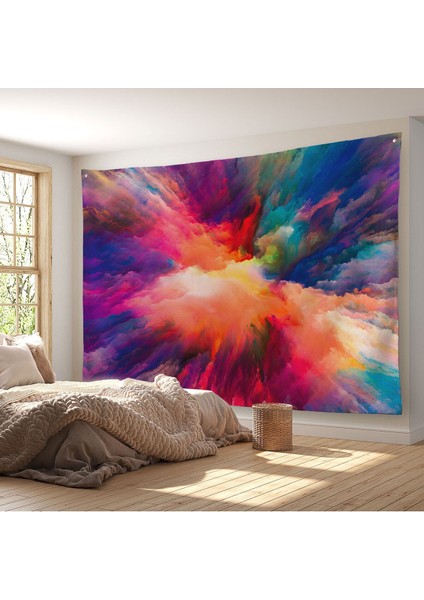 Duvar Örtüsü Soyut Renkli Kaliteli Kanvas Duvar HALISI-4000