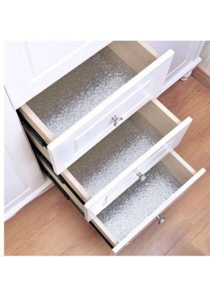 Yapışkanlı Kolay Silinebilir Mutfak Tezgah Üstü Folyo Gümüş 10 Metre Tezgah Mutfak Banyo Kullanışlı modelleri