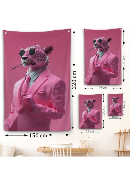 Sigara Içen Pembe Leopar Duvar ÖRTÜSÜ-7859 fırsatları