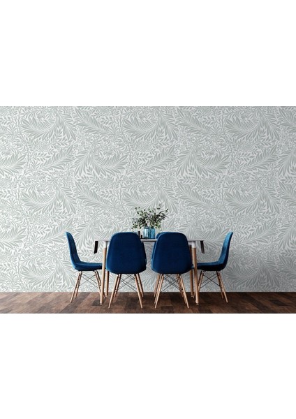Hg Tropikal Yaprak Desenli Duvar KAĞIDI-5647
