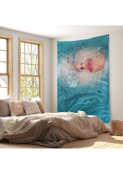 Su Altındaki Kadın Dekoratif Duvar Örtüsü - HALISI-6202