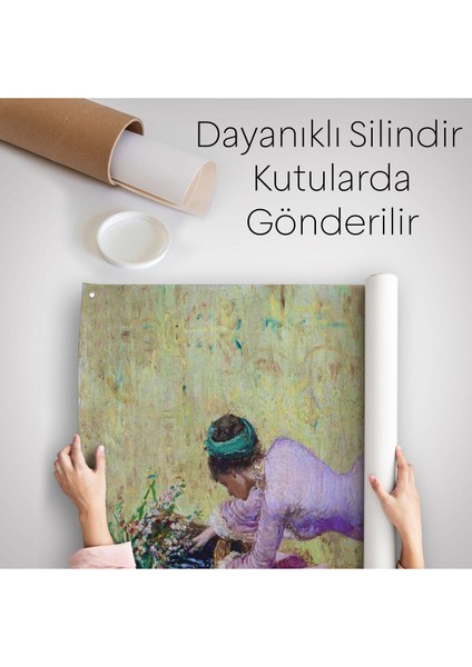 Vazo Yerleştiren Kız Osman Hamdi Bey Duvar Örtüsü - HALISI-5295 indirimleri